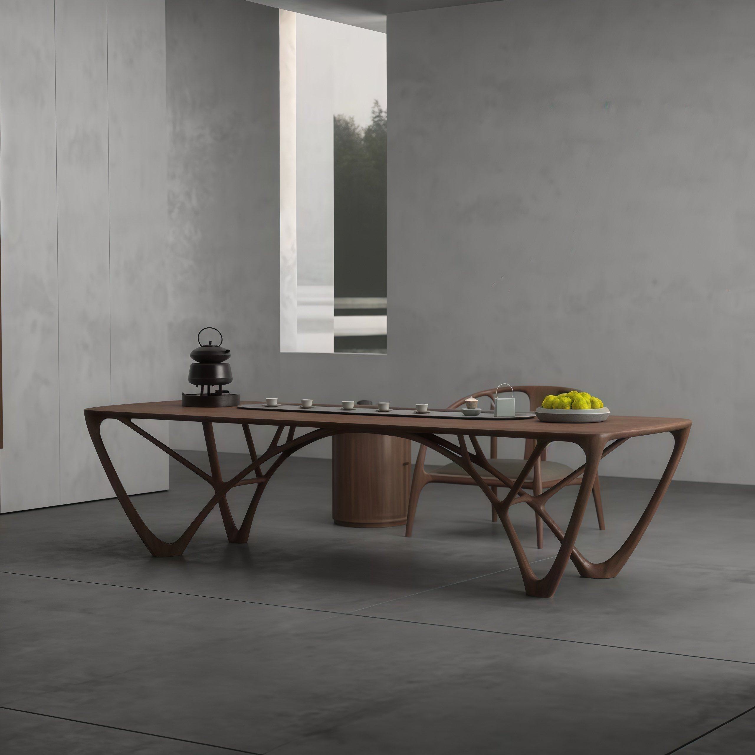 新中式黑胡桃木泡茶茶桌椅宋代美学书桌意式实木会所酒店组合禅意,住宅家具,家用茶台/茶桌,淘宝优惠券,粉丝福利购,淘宝优惠卷