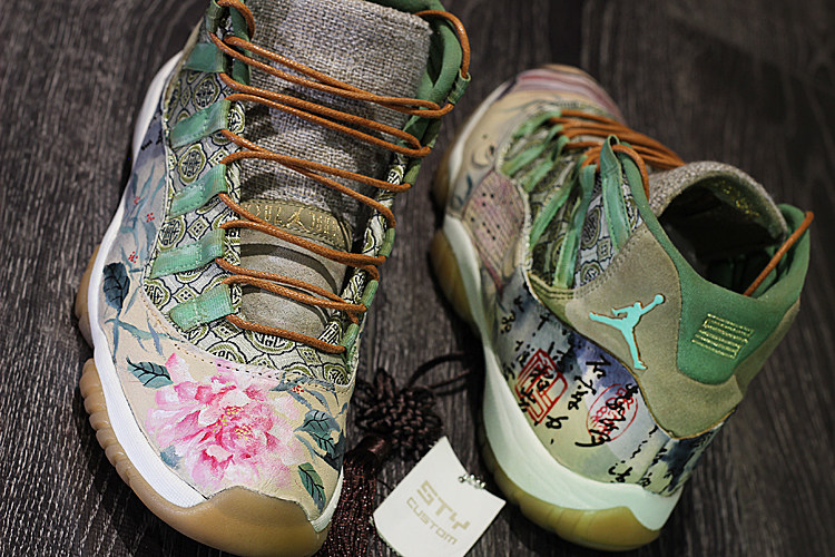 STY球鞋定制 Air Jordan 11 AJ11 酷灰 复刻 烟灰高帮 琴棋书画