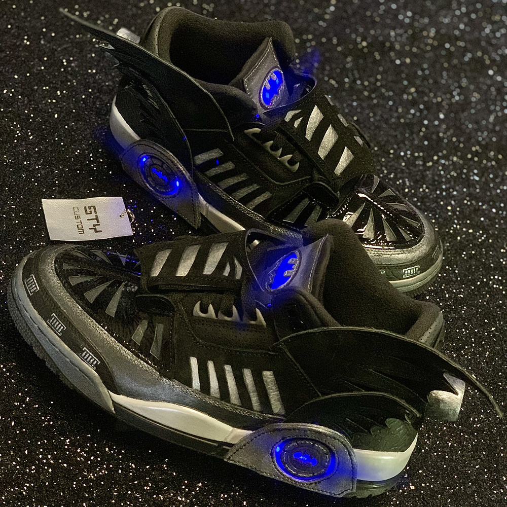 STY定制 air Jordan 3 AJ3 黑武士蝙蝠侠战车发光 中帮复古篮球鞋