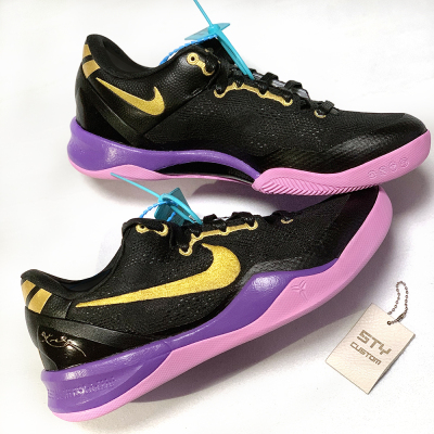 科比实战篮球鞋Nike湖人配色低帮