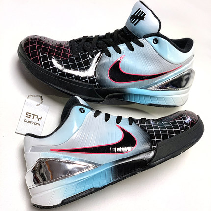 STY定制Nike Zoom Kobe 4 ZK4 PE 德罗赞 镜面银 科比4耐克篮球鞋