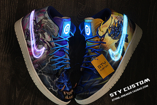 STY定制 air jordan 1 AJ1 电竞 赵云引擎之心 地狱之眼 王者游戏