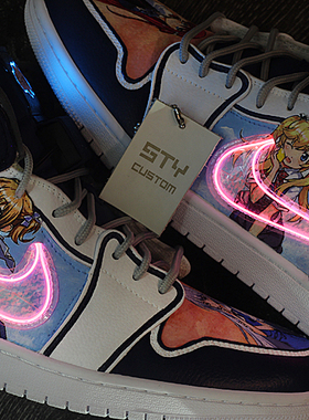 STY custom球鞋定制 air jordan 1 灰色的果实 周防天音 动漫周边