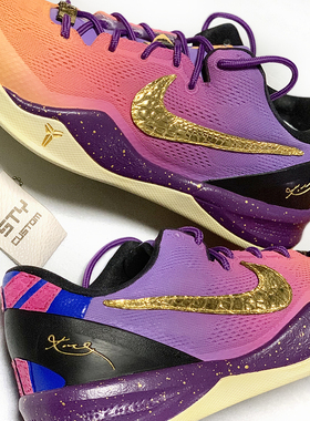 STY定制 Nike Kobe 8 ZK8 科比8白色 日落大道 实低帮战篮球鞋