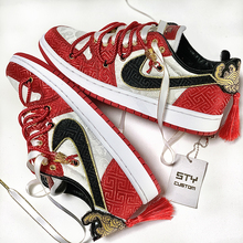 蛇年限定 丝绸秀禾服定制婚鞋Air Jordan1 AJ1白红芝加哥休闲板鞋