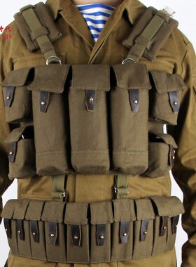 冷战时代 复刻苏联俄罗斯Lifchik战术背心苏军R22胸挂56冲携行具