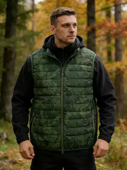 Cold War Era Foreign Trade Russian Camouflage Stand Collar Cotton Vest Tactical Vest Sleeveless Ribbed Waistcoat Lightweight and Warm