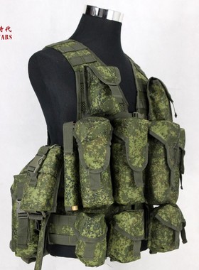 冷战时代 复刻俄军6sh117作战装具 molle包俄罗斯小绿人战术背心