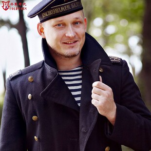 复古外套 羊毛呢子俄式 冷战时代复刻二战海军大衣苏联水兵短款 冬季