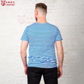 冷战时代外贸俄军海魂衫 短袖 T恤空降兵战术背心海军体能训练服男