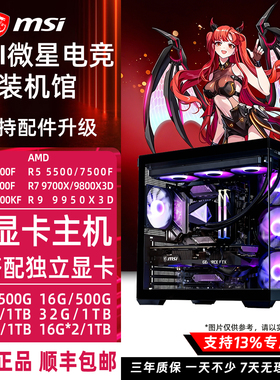 微星无显卡主机R5 5500/12400F/14600KF/9600X/9700X/9800X3D整机