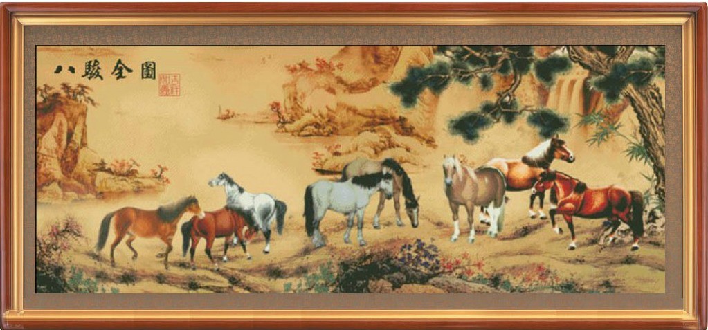 客厅风景油画十字绣新款包邮