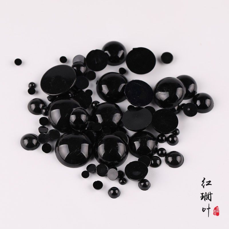 diy饰品配件黑色半圆形眼睛平底手工贴片编织公仔娃娃眼鼻子扣,饰品/流行首饰/时尚饰品新,其他DIY饰品配件,淘宝优惠券,粉丝福利购,淘宝优惠卷