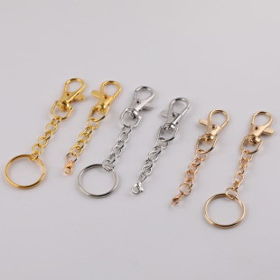 金属锌合金狗扣带链条钥匙扣 diy手工自制公仔挂件材料饰品小配件