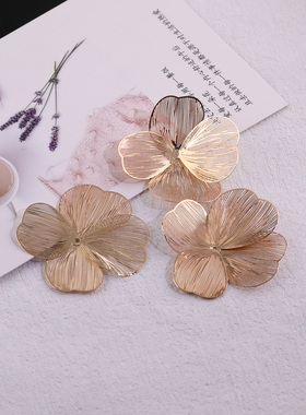 金属丝网花八字镂空花朵 diy手工自制耳饰新娘头饰饰品材料配件