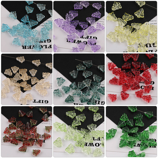 圣诞节琉璃圣诞树直孔小散珠 diy手工自制手机链串珠饰品材料配件