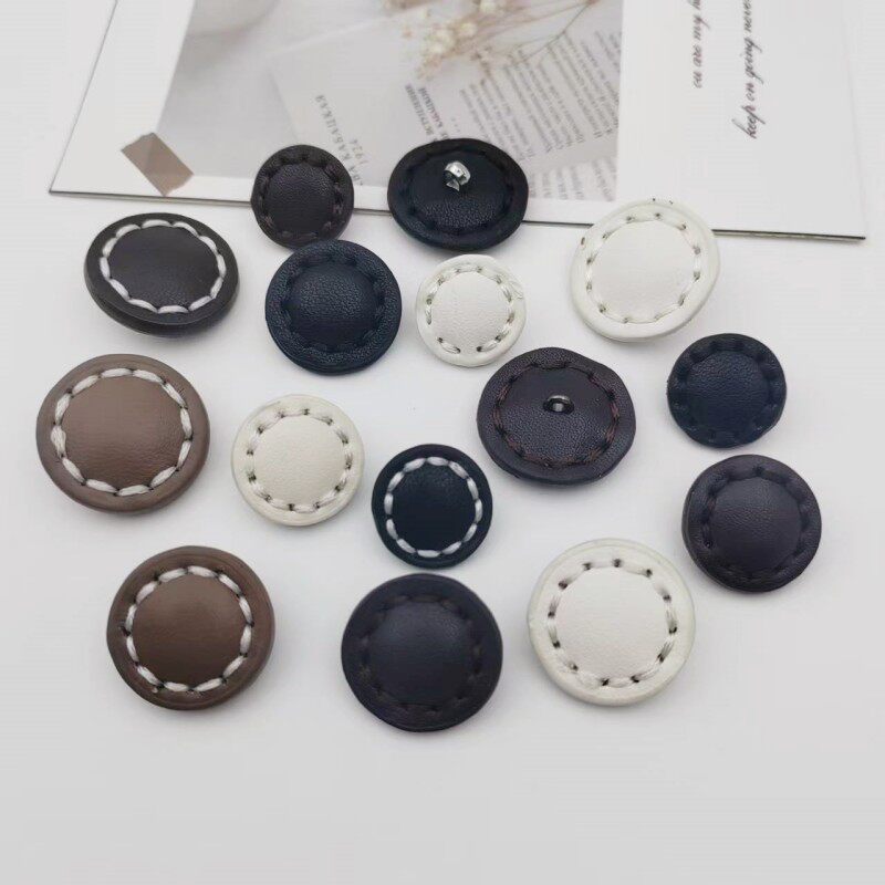 圆形皮质缝线纽扣百搭毛呢大衣风衣皮草外套手缝装饰扣子服装辅料,居家布艺,纽扣,淘宝优惠券,粉丝福利购,淘宝优惠卷