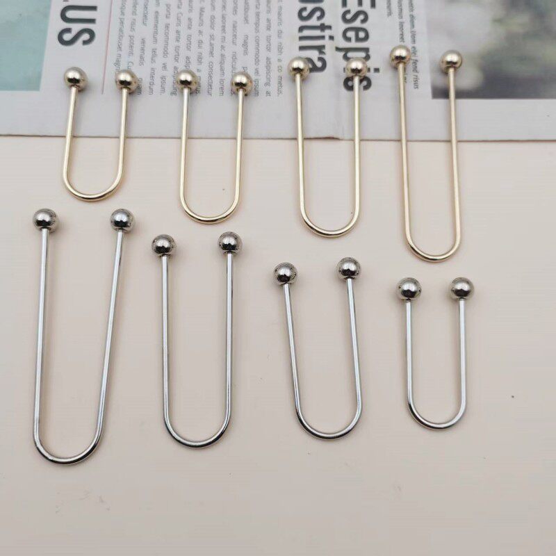 双头金属螺旋扣U型螺丝扣泳衣连接固定扣裙子衬衫针织V领口装饰扣