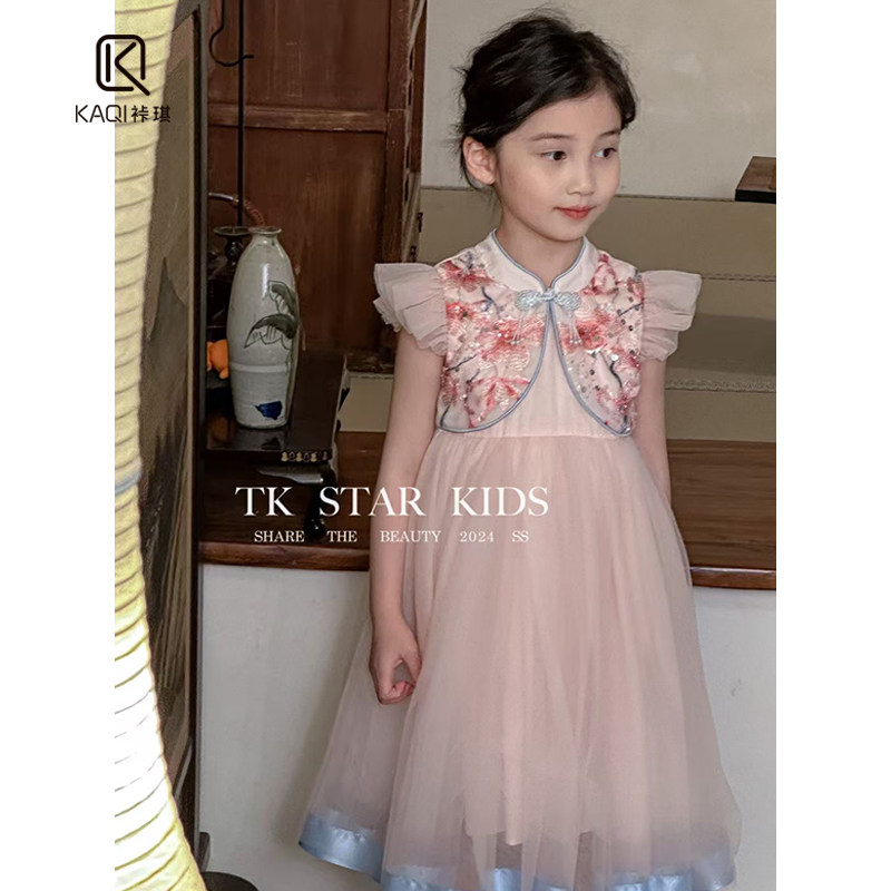 【TK童装】女童夏新款洋气宝宝重工亮片无袖国风连衣裙8513,童装/婴儿装/亲子装,连衣裙,淘宝优惠券,粉丝福利购,淘宝优惠卷