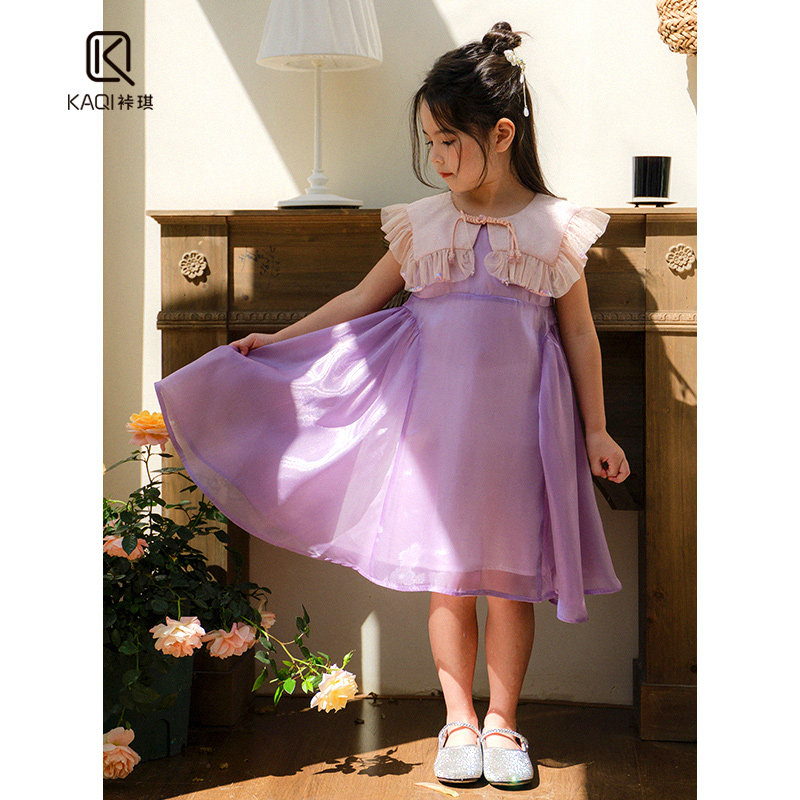 【Lpink童装】流光春夏季新款中大童公主仙气国风背心连衣裙90157,童装/婴儿装/亲子装,连衣裙,淘宝优惠券,粉丝福利购,淘宝优惠卷