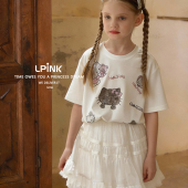 女童洋气宝宝烫钻Kitty百搭圆领T 中大童夏款 93164 Lpink童装