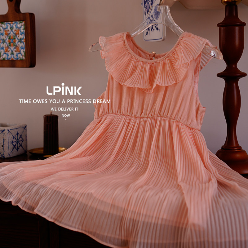 【TK 童装】女童夏季款洋气宝宝压褶领背心裙 17466,童装/婴儿装/亲子装,连衣裙,淘宝优惠券,粉丝福利购,淘宝优惠卷