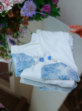 【Lpink童装】春夏季新款女童薄款蕾丝花边拼接国风打底裤90024