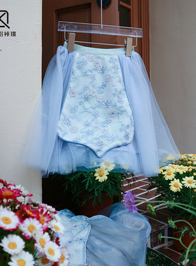 【Lpink童装】春夏季新中大童公主仙女国风马面半身裙92352蓝