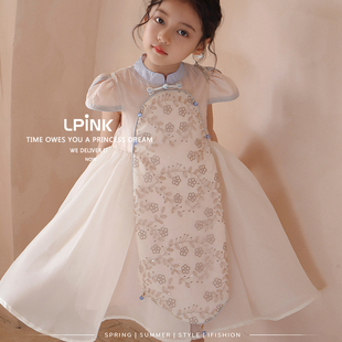 【Lpink童装】新款洋气宝宝重工刺绣中国风连衣裙 90238