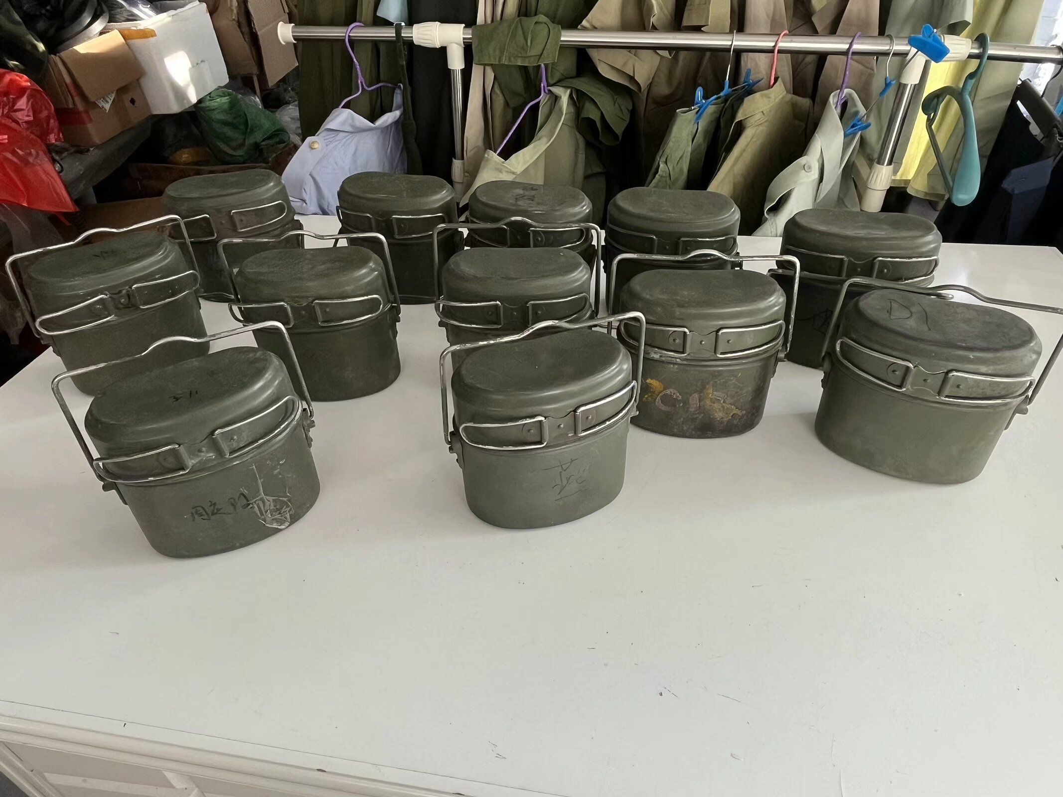 保真公发交旧多功能三层野战饭盒套锅/户外炊具