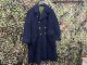 保真老货1986年老式 藏青色毛呢大衣毛料风衣复古怀旧穿搭 85海款