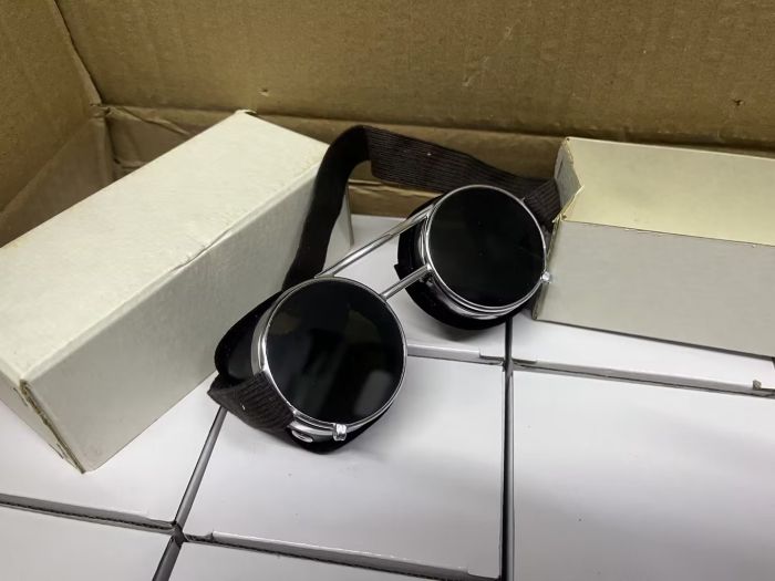 公发老货原品70年代72式飞行风镜羊皮摩托机车户外防风沙防护眼镜