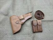 保真库存80年代54式 套苏联TT33托卡列夫手仓牛皮套纯皮双联套仓包