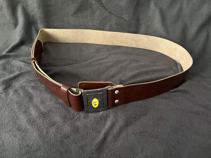 革制外腰带老式枣红战术腰带正品