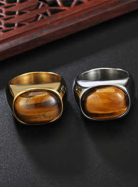 欧美风复古男士钛钢戒指