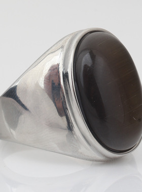 复古哥特风宝石钛钢戒指