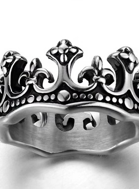 钛钢戒指复古欧美风钛钢戒指