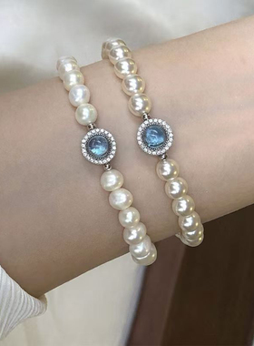 轻奢小众珍珠手链闺蜜显白