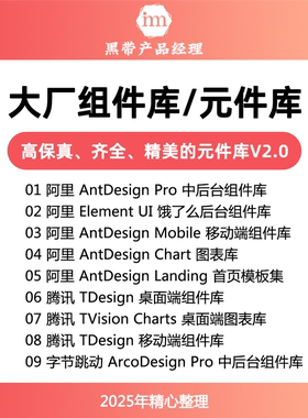 阿里腾讯字节中后台组件库