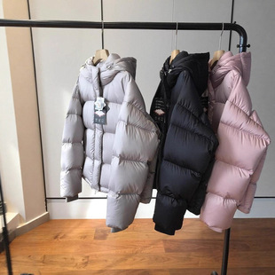 抗冻大雪宝~巨暖！樱桃古鸭90白鸭绒连帽加厚宽松羽绒服外套冬