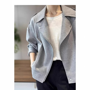 深圳南油！鼎奢系列BC气质羊毛翻领夹克外套 老钱风女性翻领外套