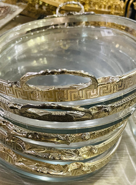 原装进口正品 ODP水晶托盘果盘餐厅饰品