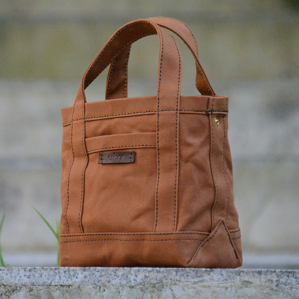 迷你款 mini焦糖色帆布托特tote包单肩手提 可定制原创设计uivy,箱包皮具/热销女包/男包,时尚帆布包,淘宝优惠券,粉丝福利购,淘宝优惠卷