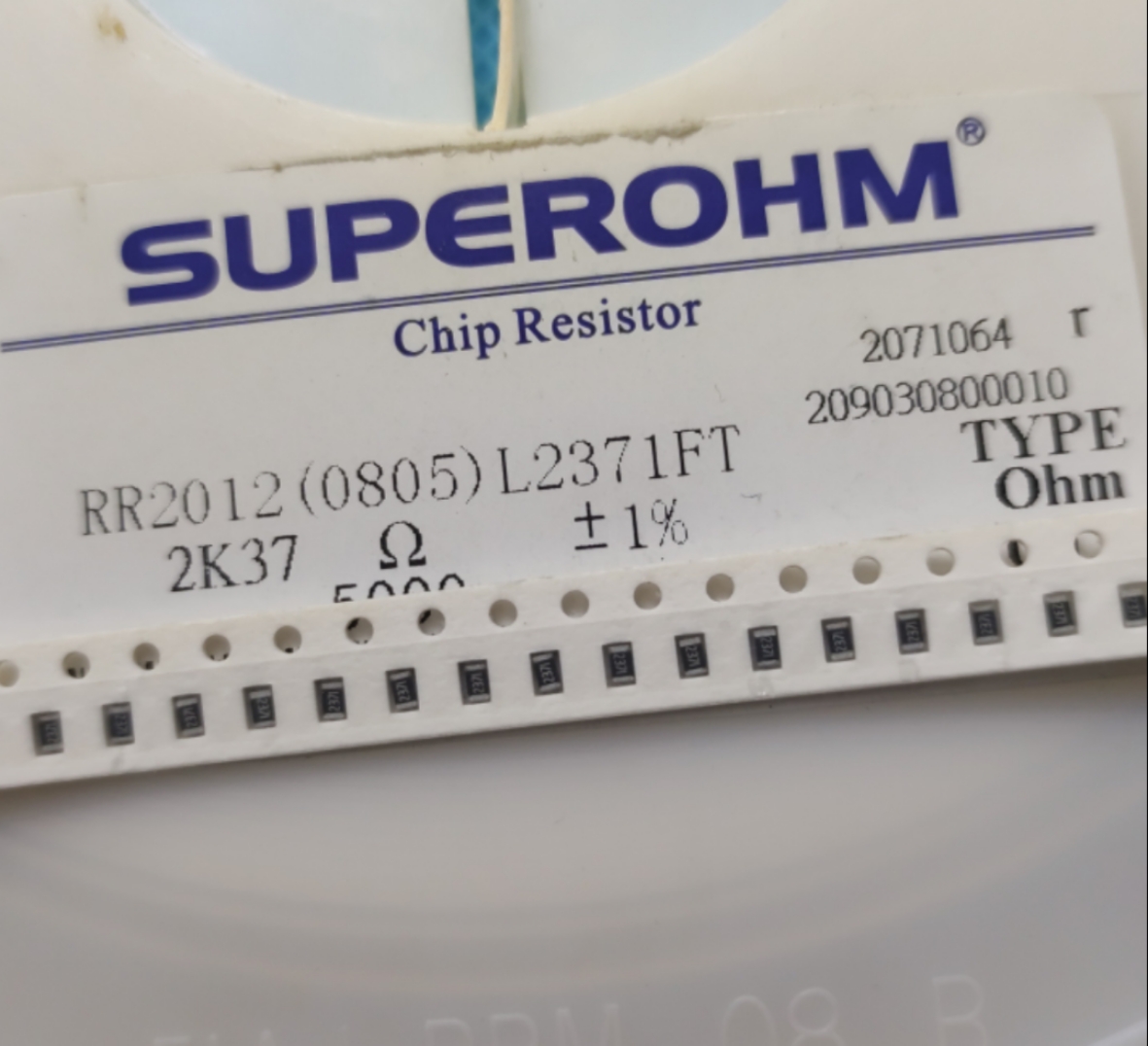 贴片电阻RR2012(0805)L2371FT 2K37  2.37K 精度1% （出售100片）