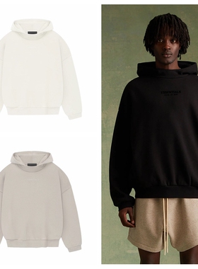 过验ESSENTIALS小字母加绒SS24连帽卫衣男女同款FOG复线外套帽衫