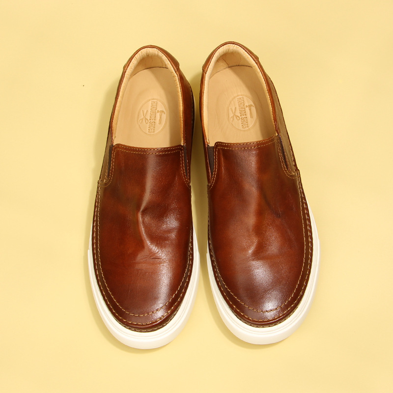 正品Vintage轻奢马皮乐福鞋