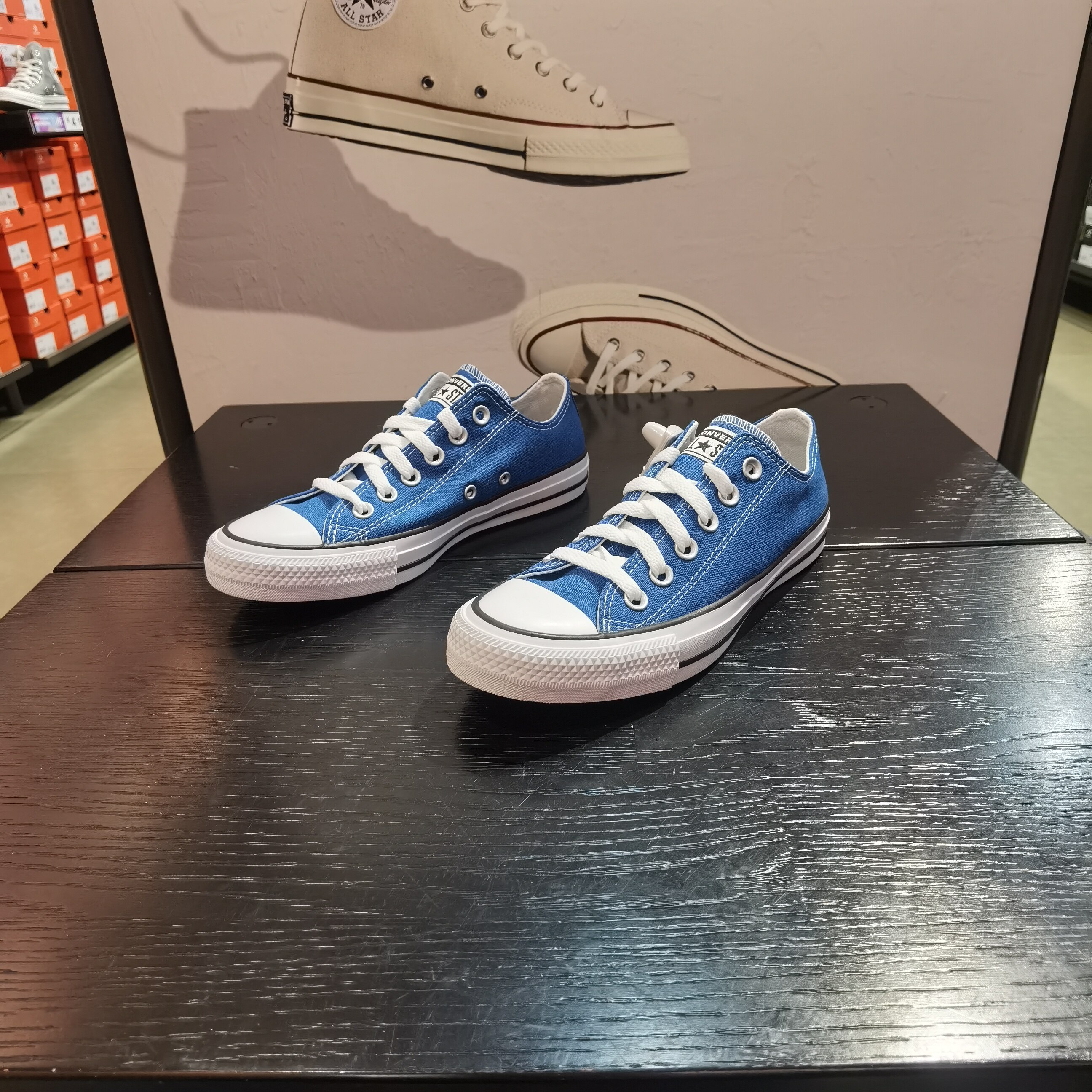 匡威converse经典款低帮all star宝蓝色休闲运动帆布鞋a10323c