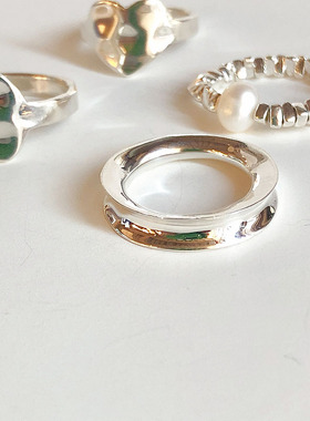 女松紧不规则肌理戒指