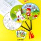 手工扇子diy材料儿童制作空白绘画扇宫扇团扇手绘创意美术材料包