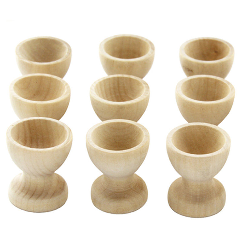 复活节儿童涂鸦白模填色彩蛋创意DIY摆放材料木质鸡蛋托底座模具